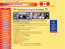 Tablet Screenshot of canadiantravelnurses.com